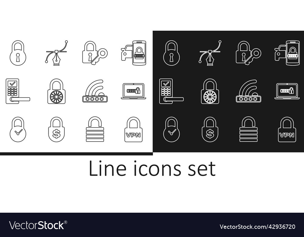 Set Line Lock vpn Laptop mit Passwort und Schlüssel