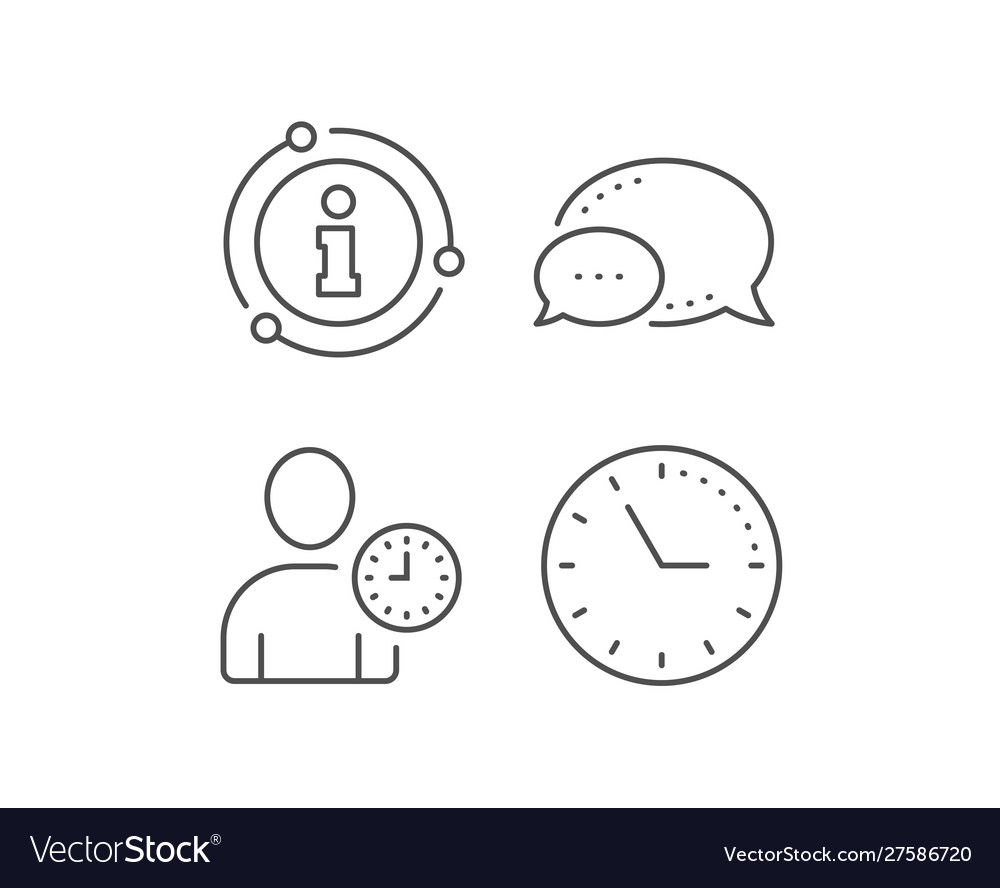 User with clock line icon profile avatar sign