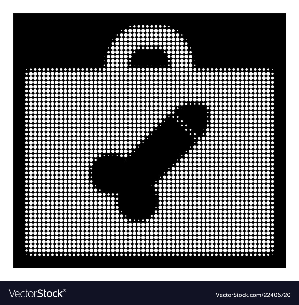 White halftone dildo toolbox icon