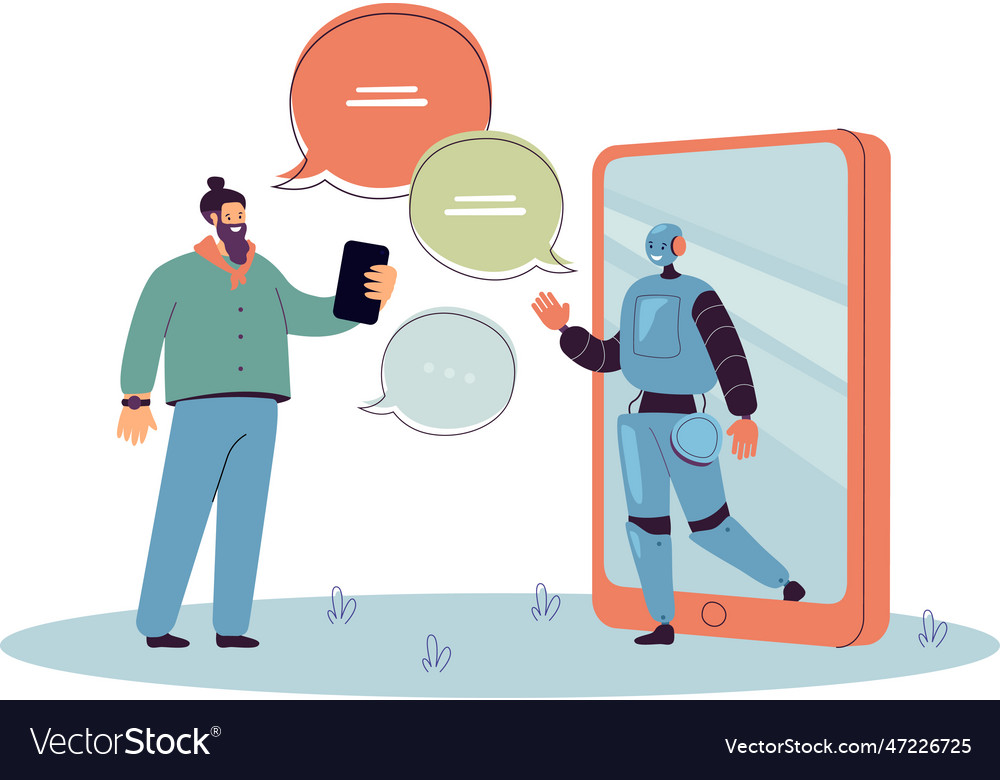 An of a person working with ai