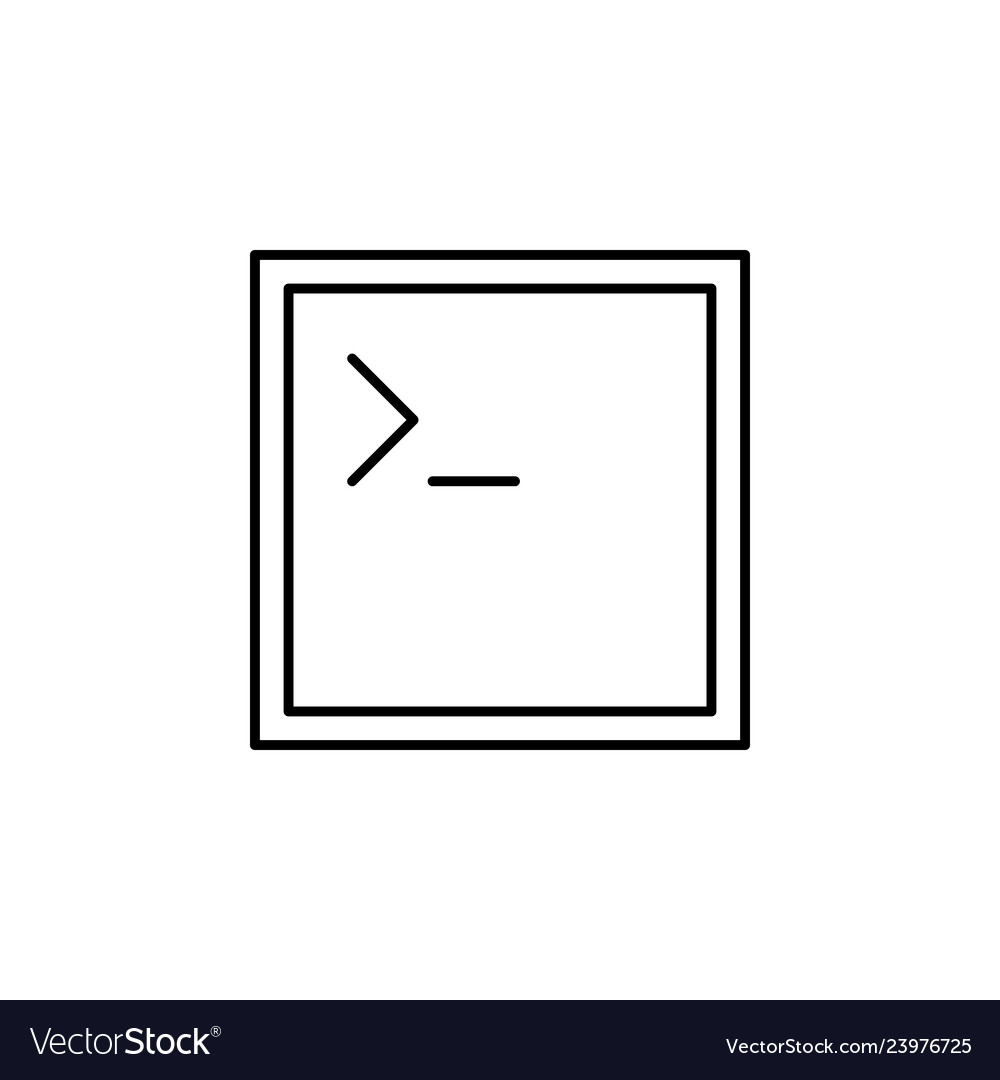 App code window outline icon signs and symbols vector image App code window outline icon signs and symbols