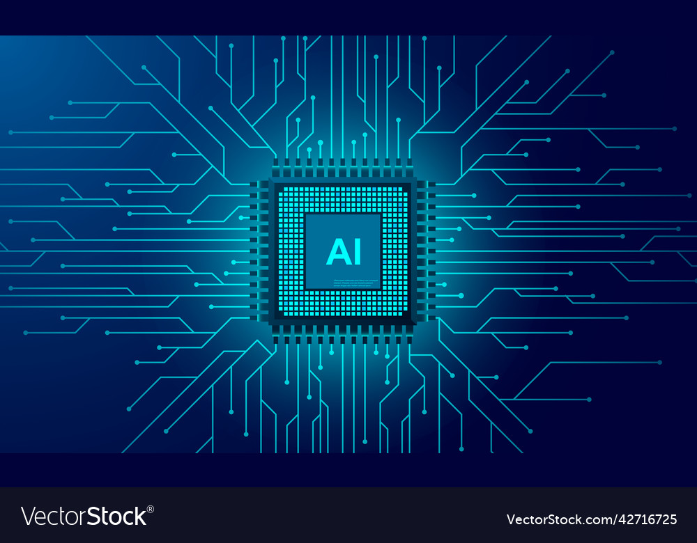 Artificial intelligence web banner 3d isometric