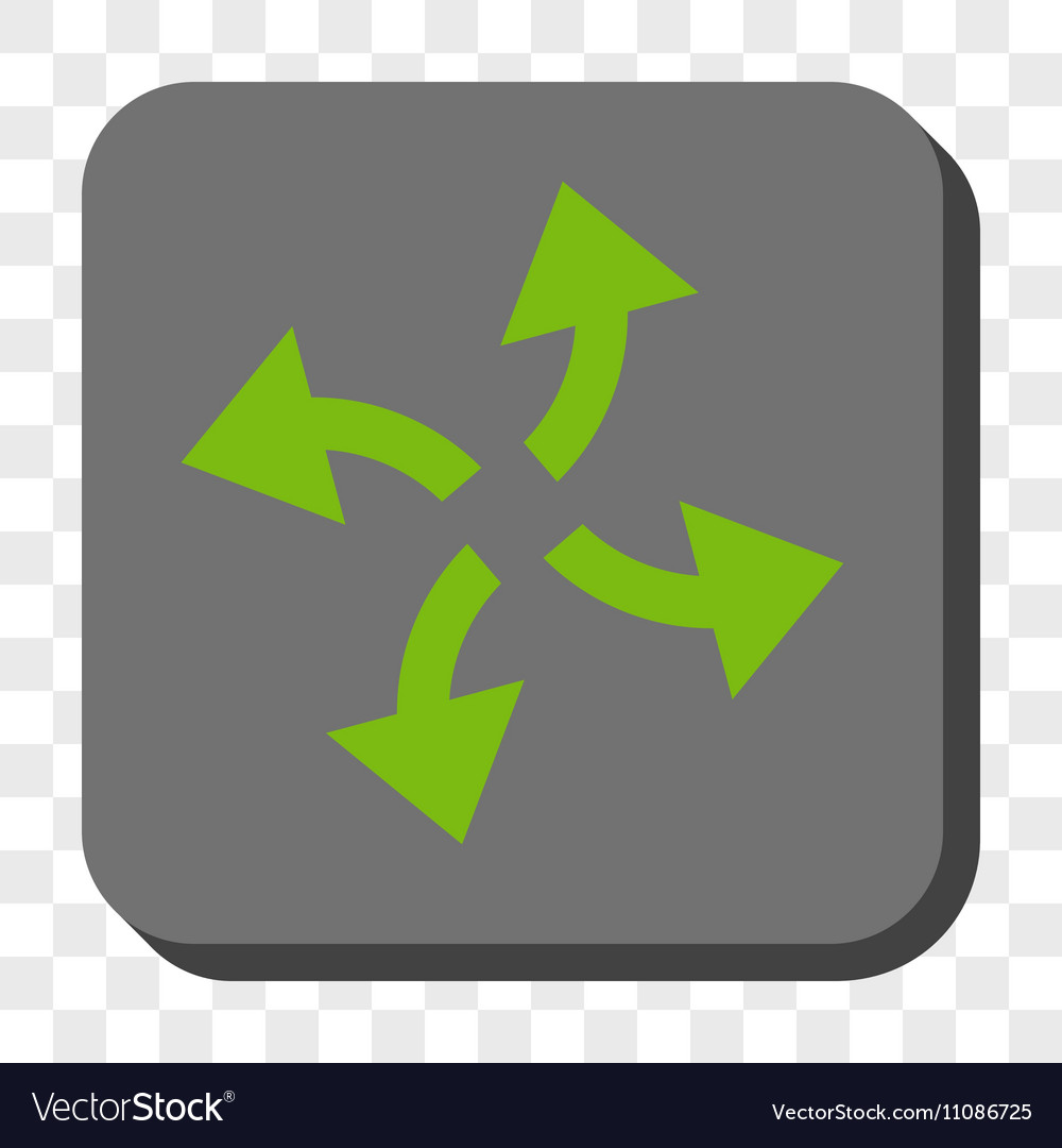 Centrifugal arrows rounded square button