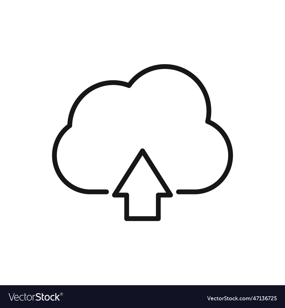Editable icon of cloud computing isolated vector image Editable icon of cloud computing isolated