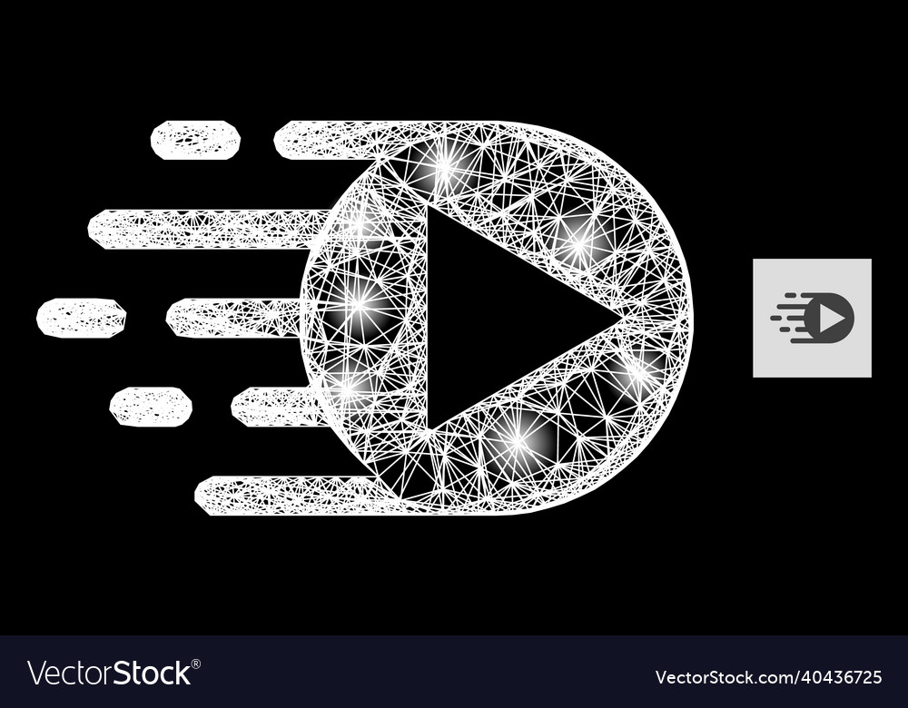 Flare net mesh play function with light spots vector image Flare net mesh play function with light spots