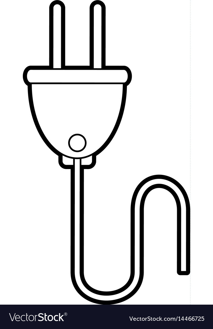 Isolated plug with cord icon image