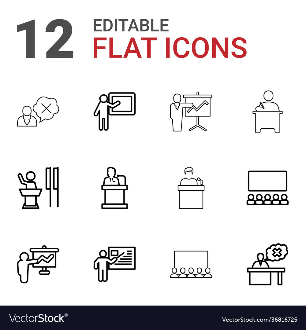 Lecture icons vector image Lecture icons