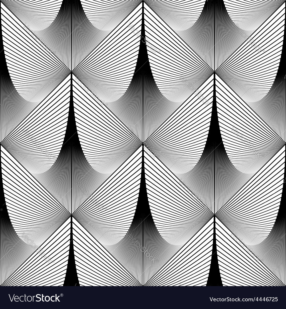 Monochrome Geometric Wave Pattern