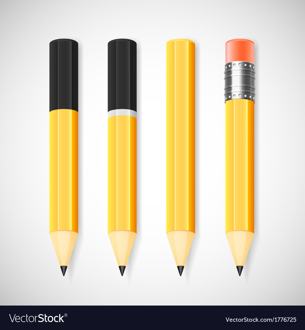 Pencil set Royalty Free Vector Image - VectorStock