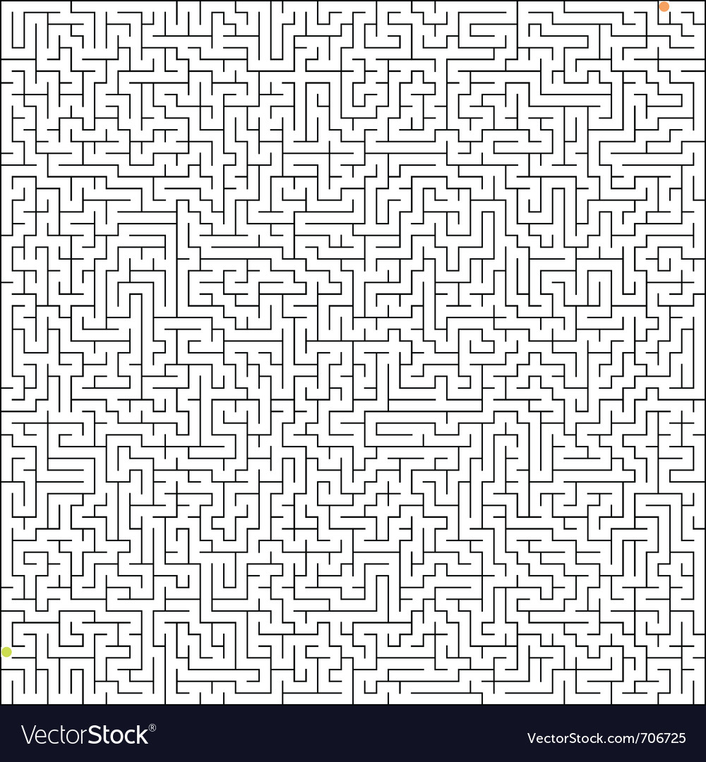 Perfect maze Royalty Free Vector Image - VectorStock