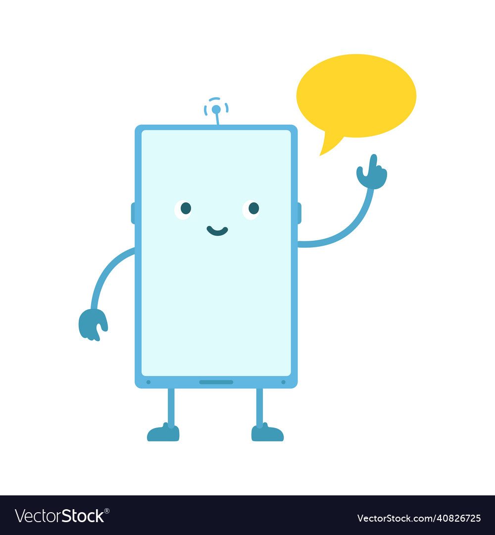 Phone character message bubble