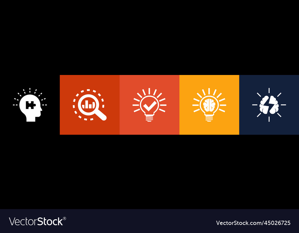 Problem solving icons infographic design template