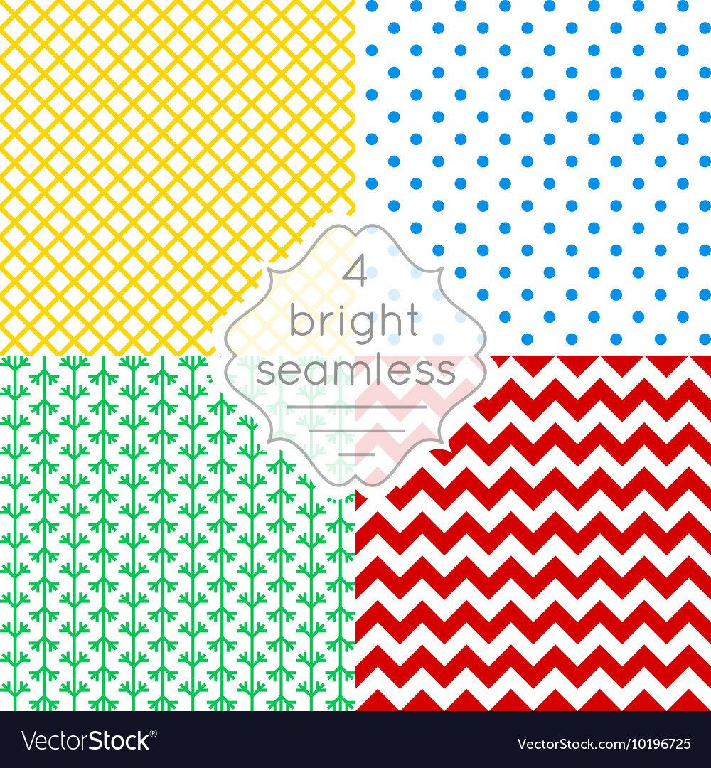 Set of bright seamless patterns
