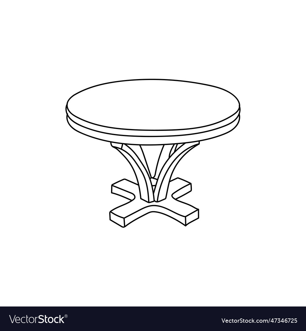 Table logo minimalist furniture Royalty Free Vector Image