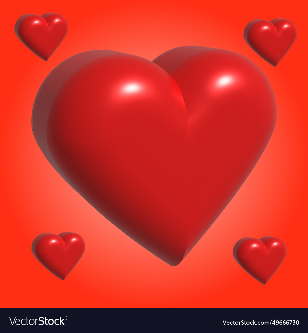 3d heart Royalty Free Vector Image - VectorStock