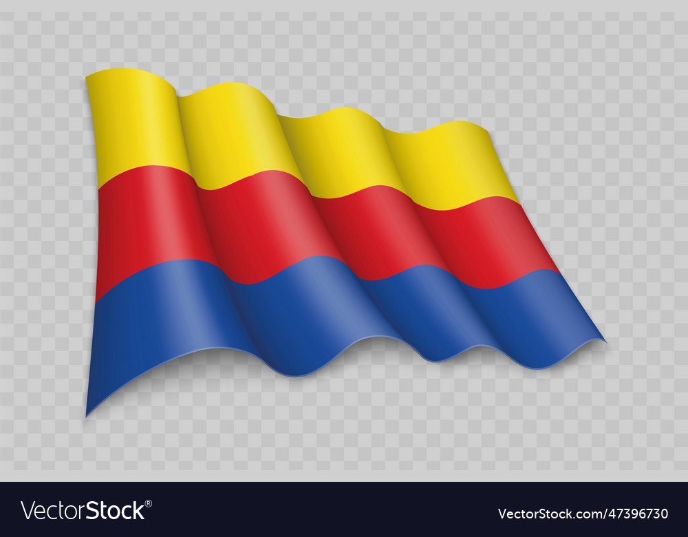 3d realistic waving flag of north holland