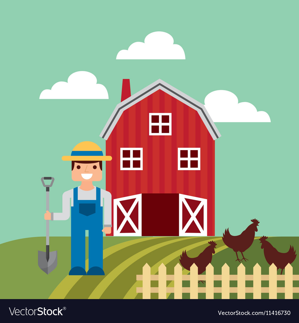 Agriculture production landscape icon