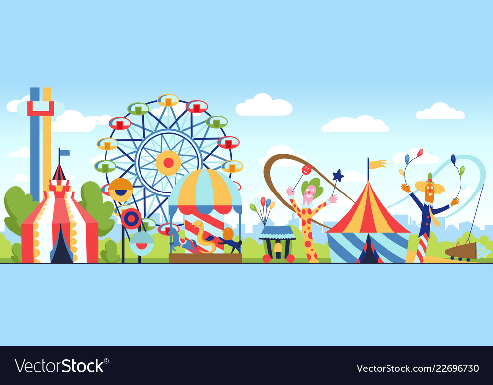 Amusement park fun theme kids