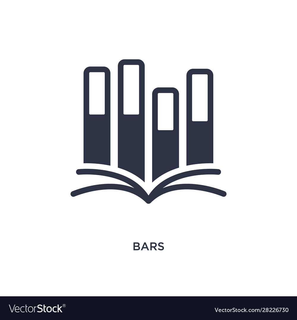 Bars icon on white background simple element from