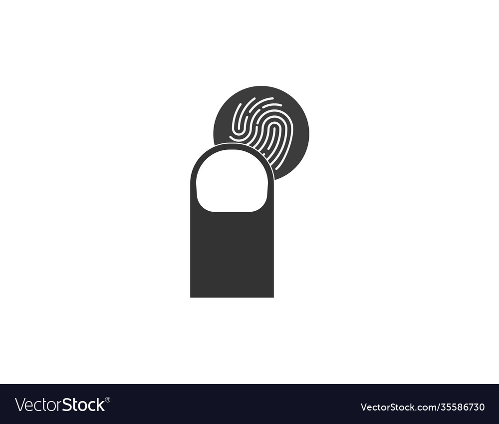 Biometric data fingerprint scan icon