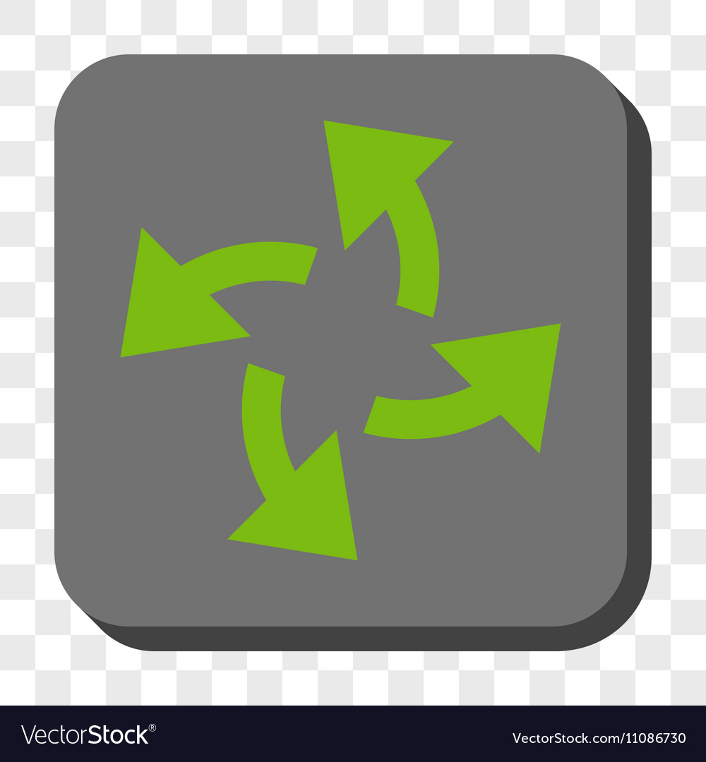 Centrifugal arrows rounded square button