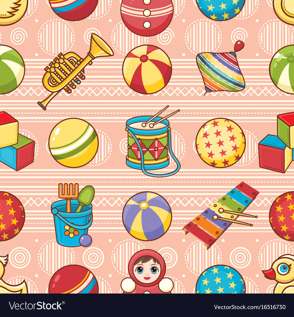 Child toy seamless pattern design element