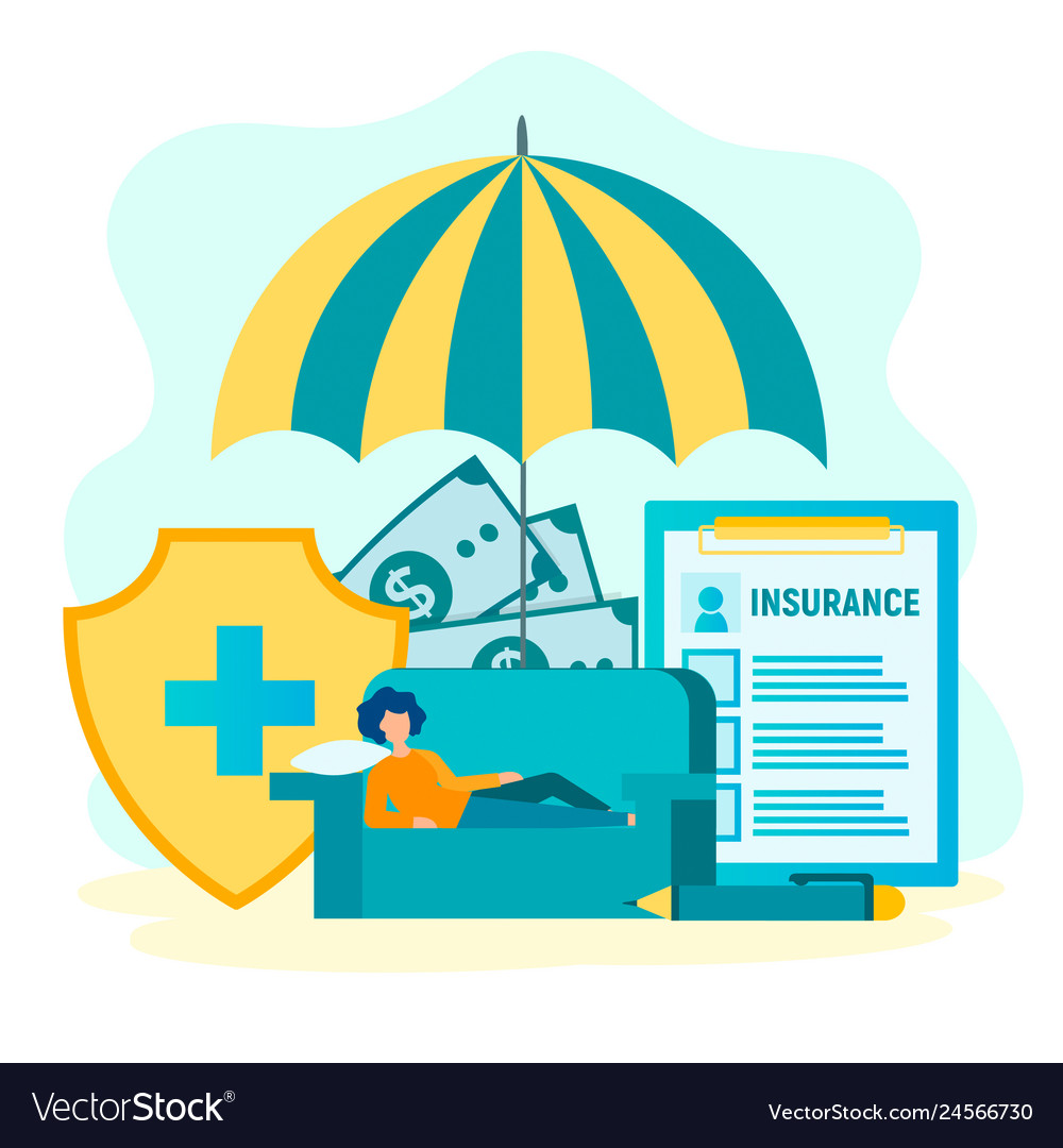 Concept of life and health insurance assistance