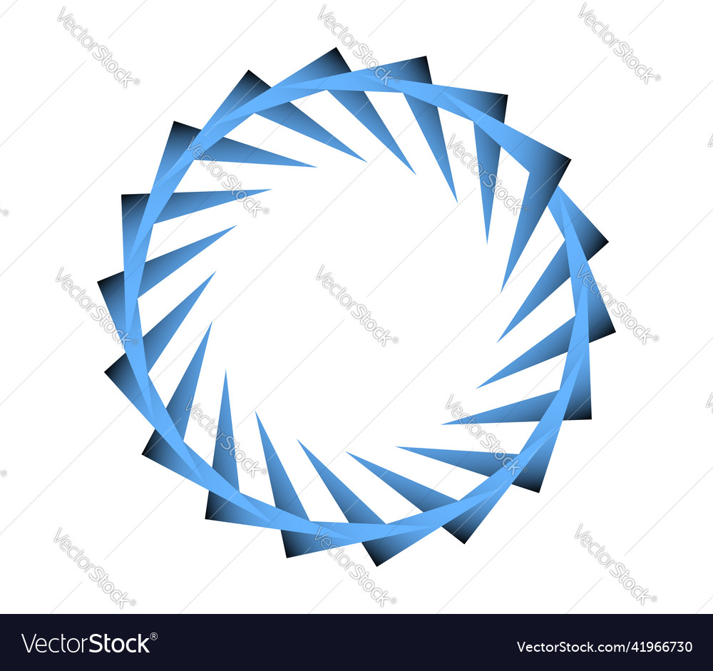 Geometric circular cycle icon spiral swirl twirl