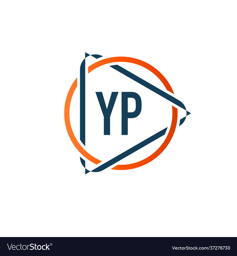 Ursprünglicher Buchstabe yp Kreis Dreieck Logo Design