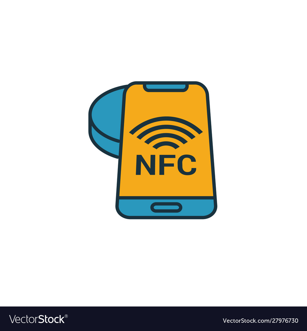 Nfc technology icon simple element from smart vector image Nfc technology icon simple element from smart