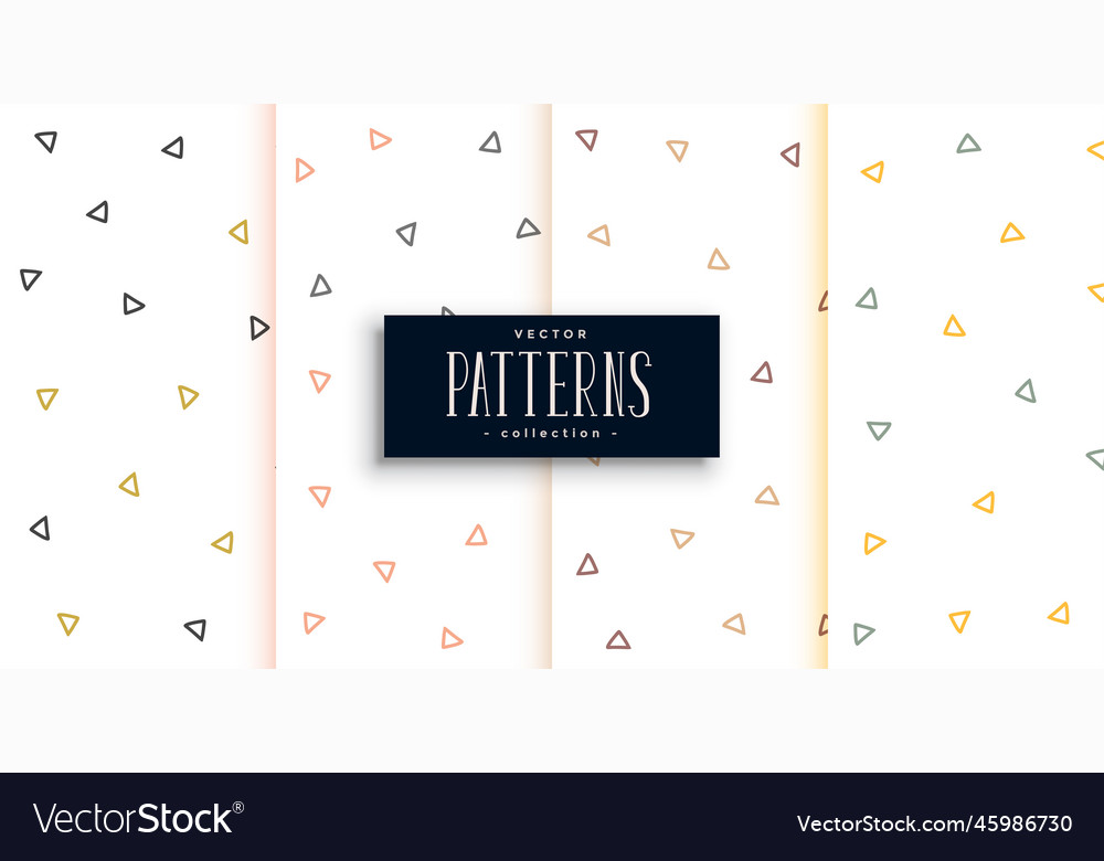 Outlines triangle pattern white patterns set