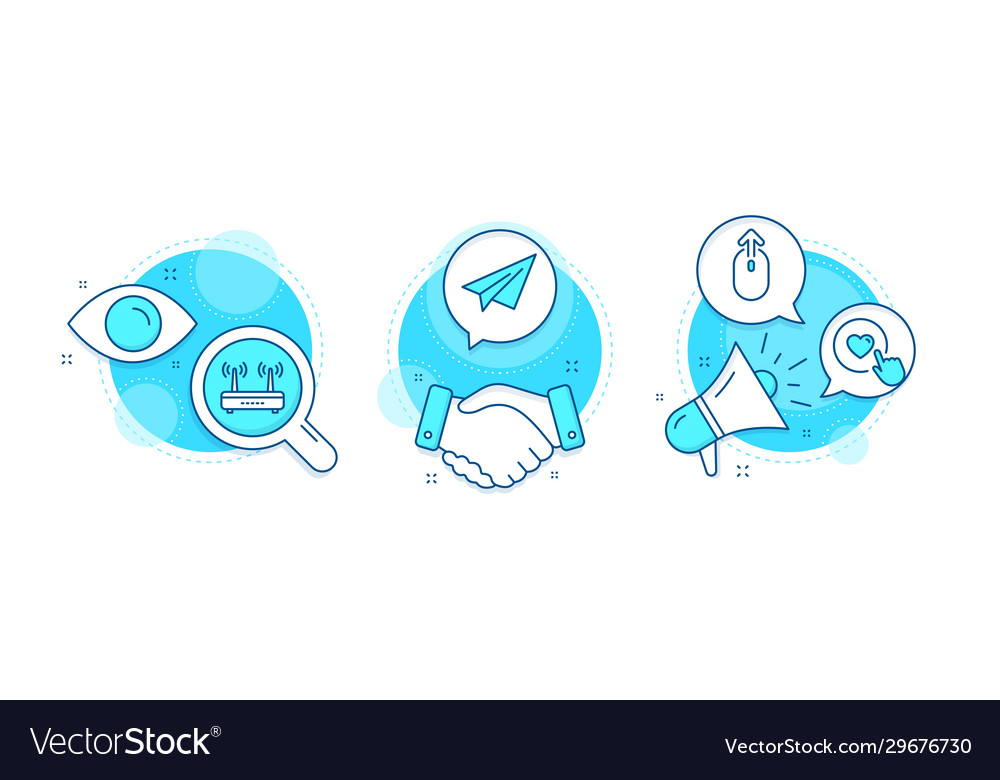 Paper plane swipe up and like button icons set Vector Image Paper plane swipe up and like button icons set