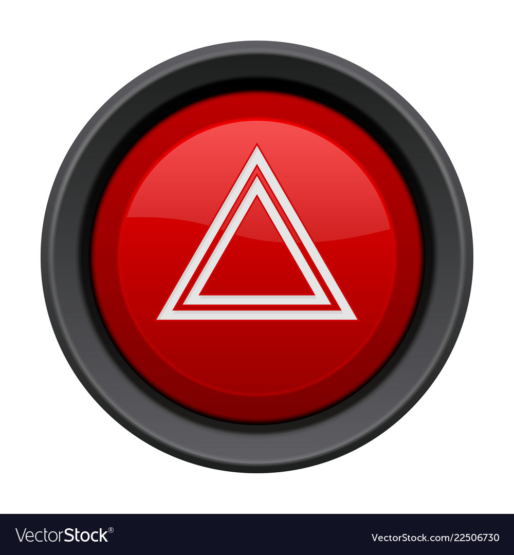 Red Warning Button - Car Dashboard Element