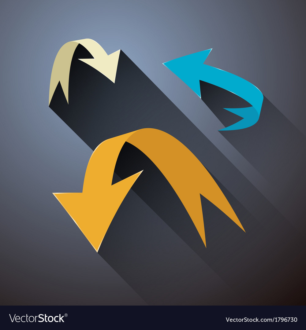 Retro abstract arrows set