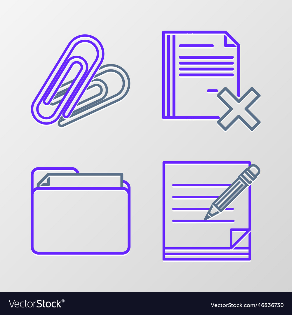 Set line blank notebook and pencil with eraser vector image Set line blank notebook and pencil with eraser