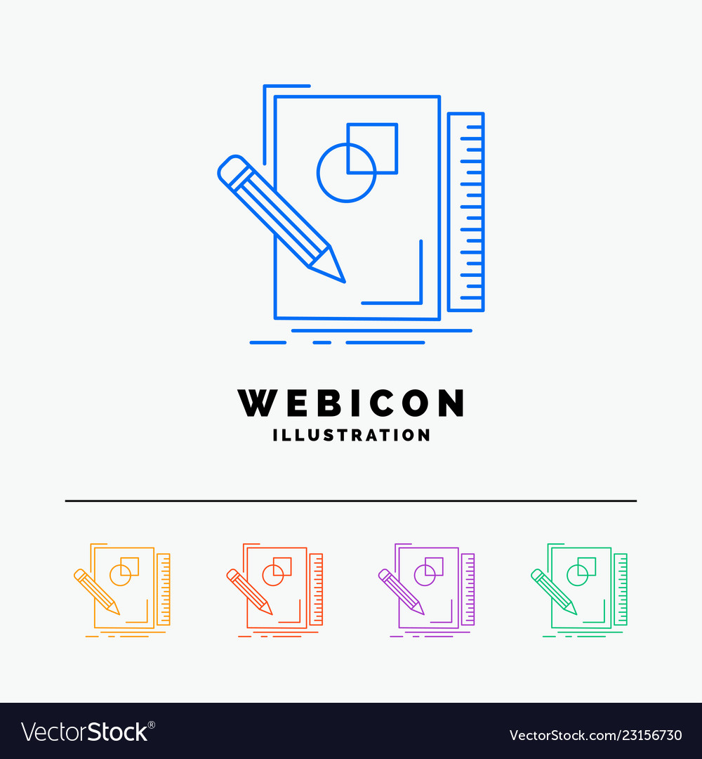 Sketch sketching design draw geometry 5 color Vector Image Sketch sketching design draw geometry 5 color