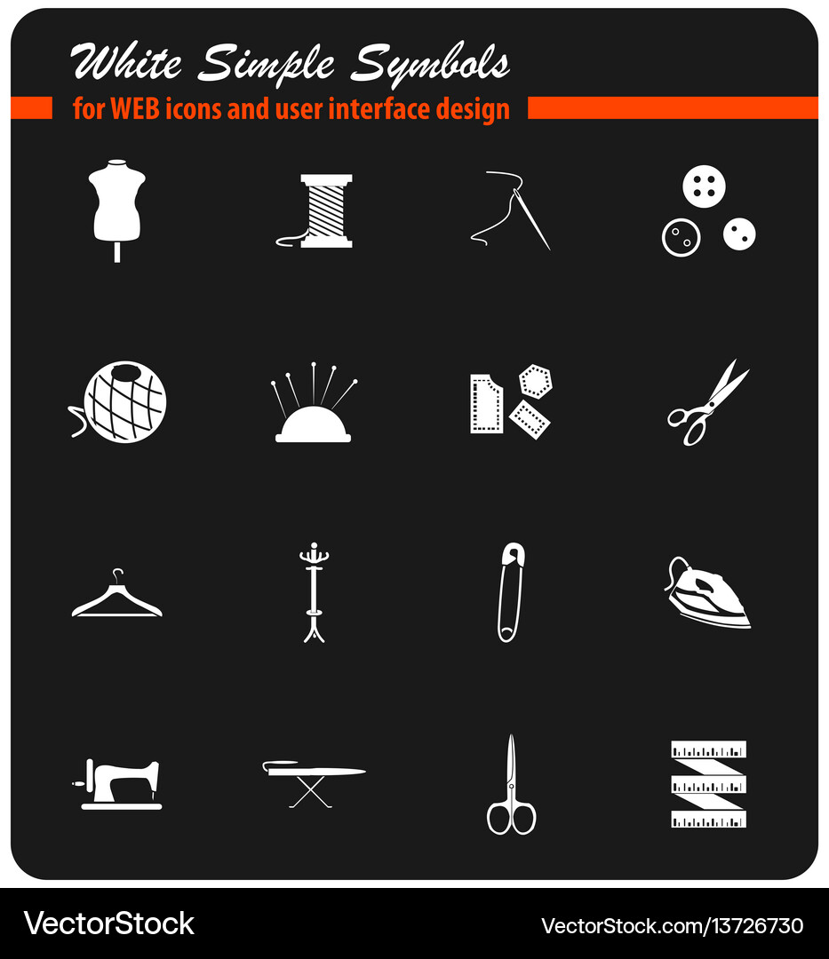 Tailoring icon set Royalty Free Vector Image - VectorStock