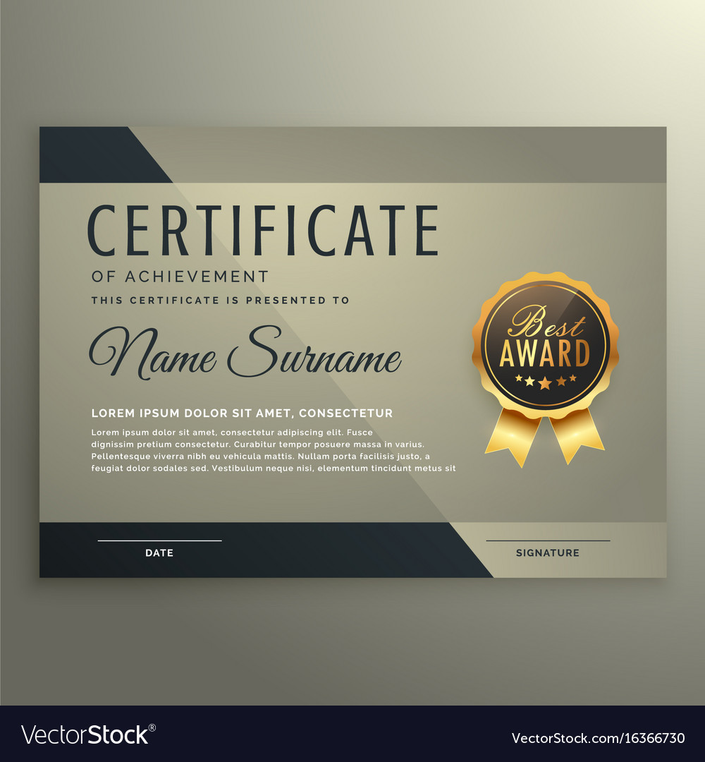 Vip premium certificate design template