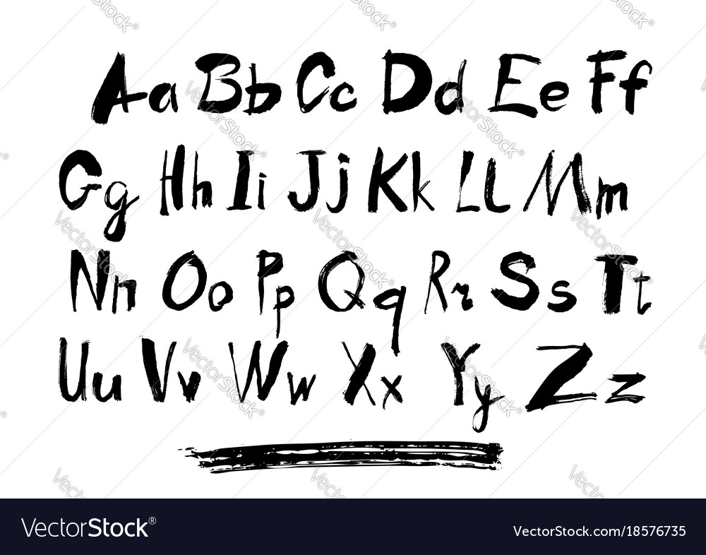 Alphabet letters lowercase uppercase and numbers