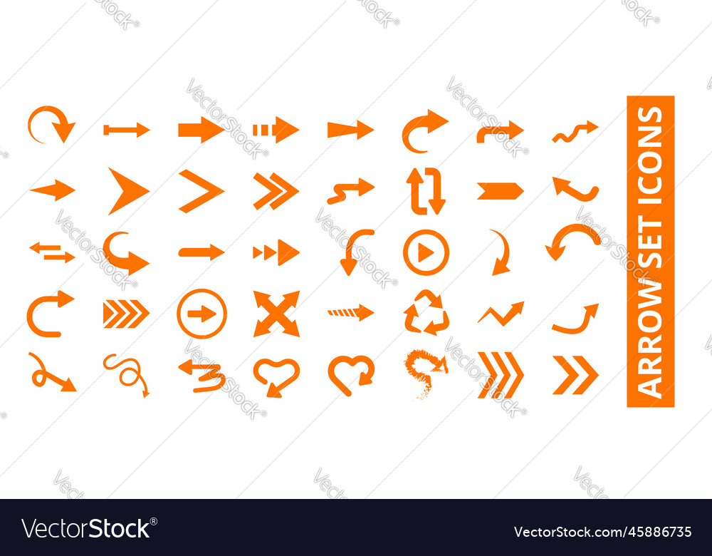 Arrow icon set icons click here