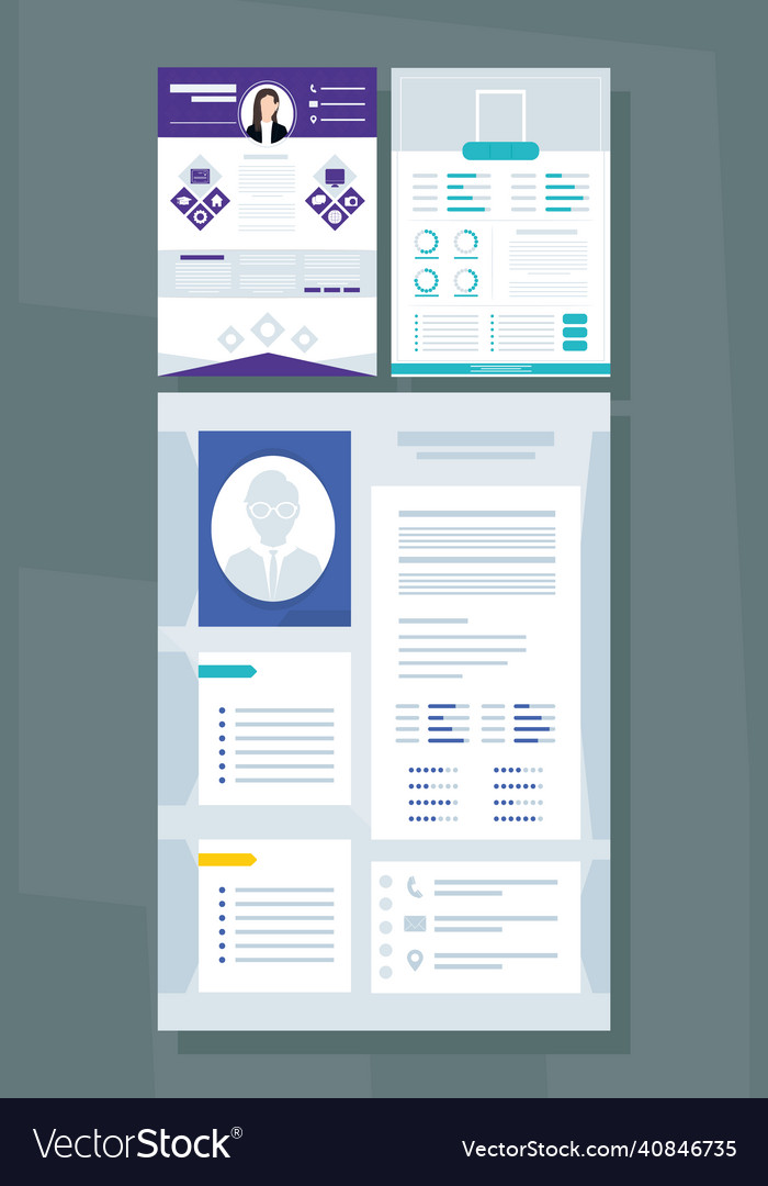 Cv Templates Design Royalty Free Vector Image - Vectorstock