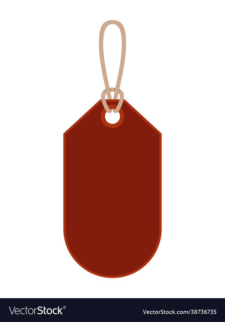 Dark red tag Royalty Free Vector Image - VectorStock