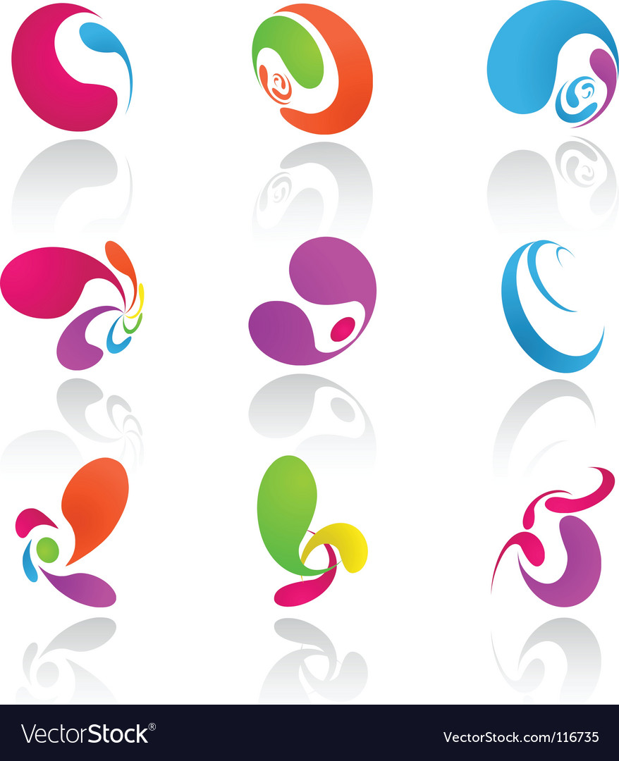 Design elements colored
