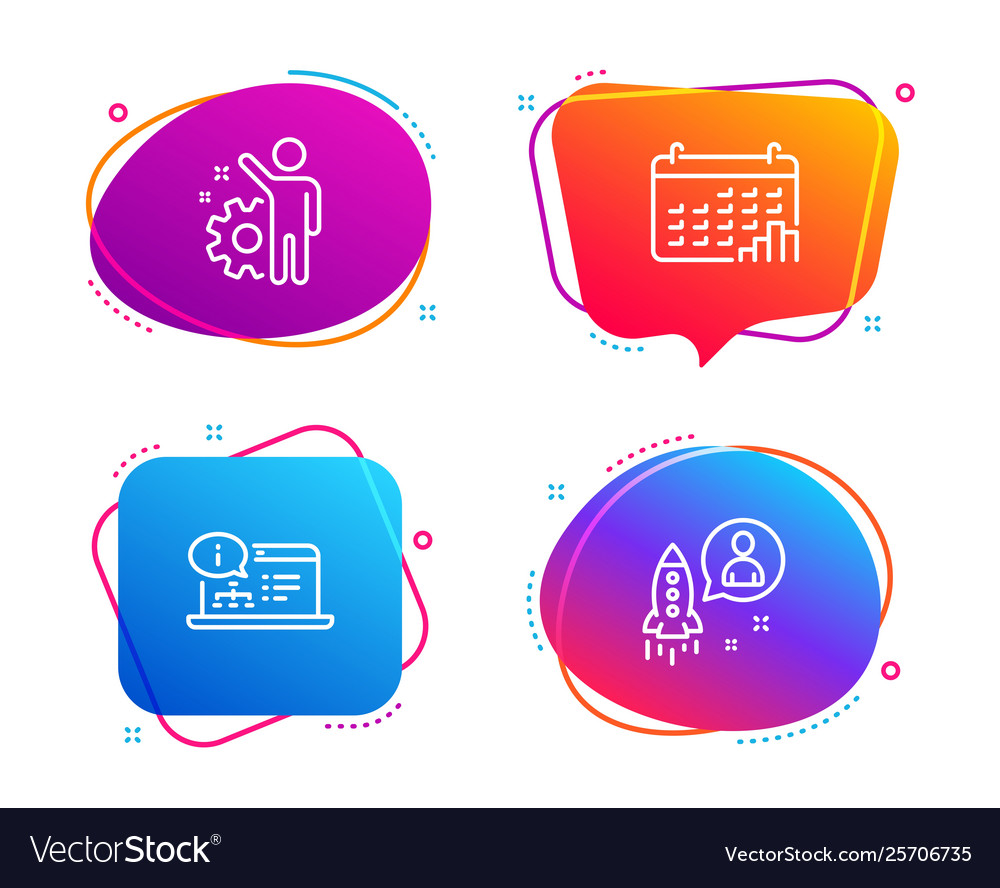 Employee calendar graph and online documentation vector image Employee calendar graph and online documentation