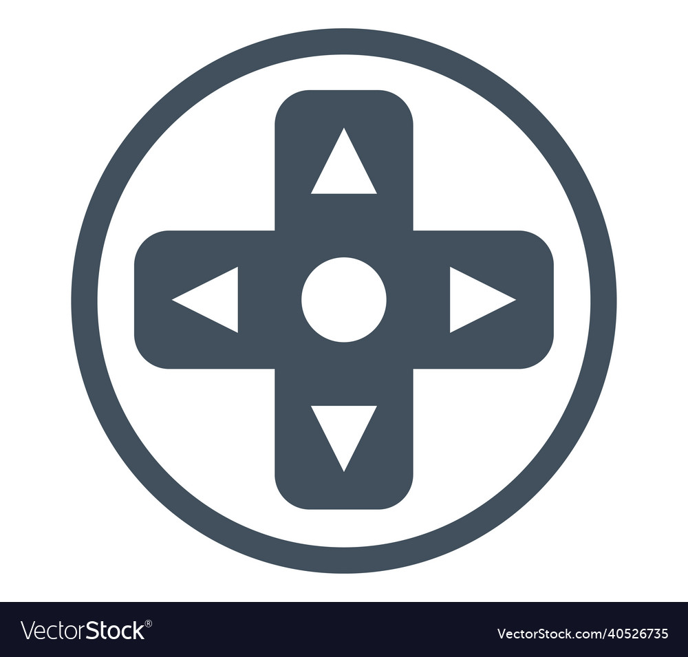 Game controller button vector image Game controller button