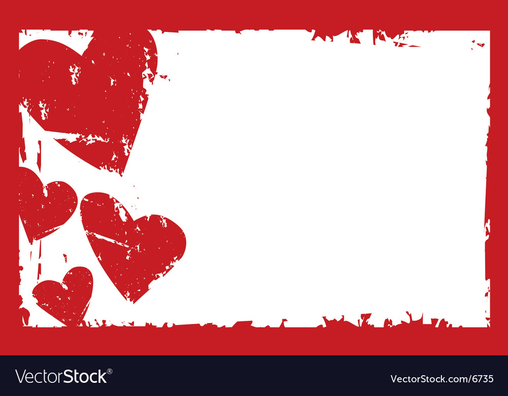 Grunge Heart Frame Royalty Free Vector Image - Vectorstock