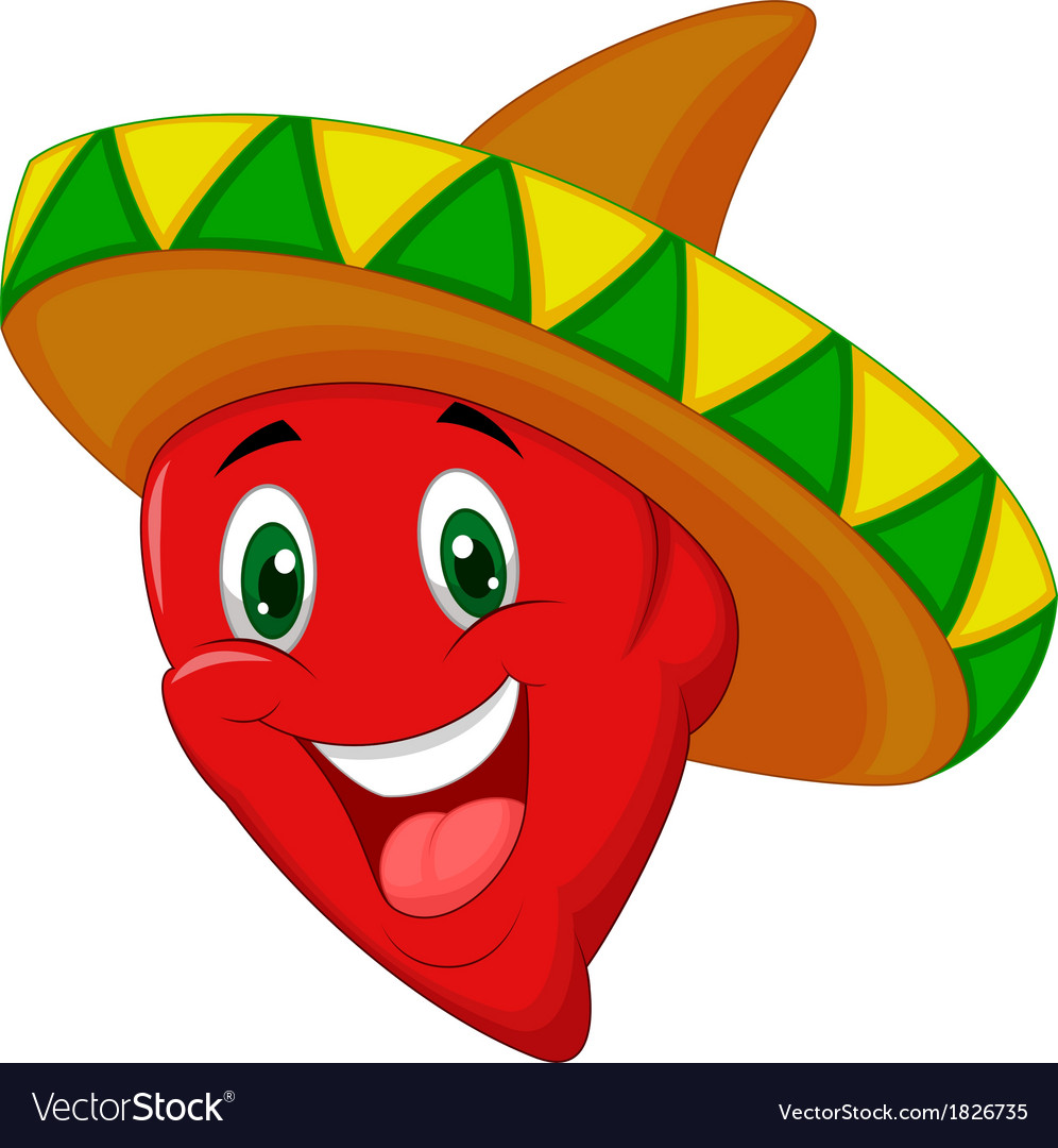 Habanero pepper cartoon Royalty Free Vector Image