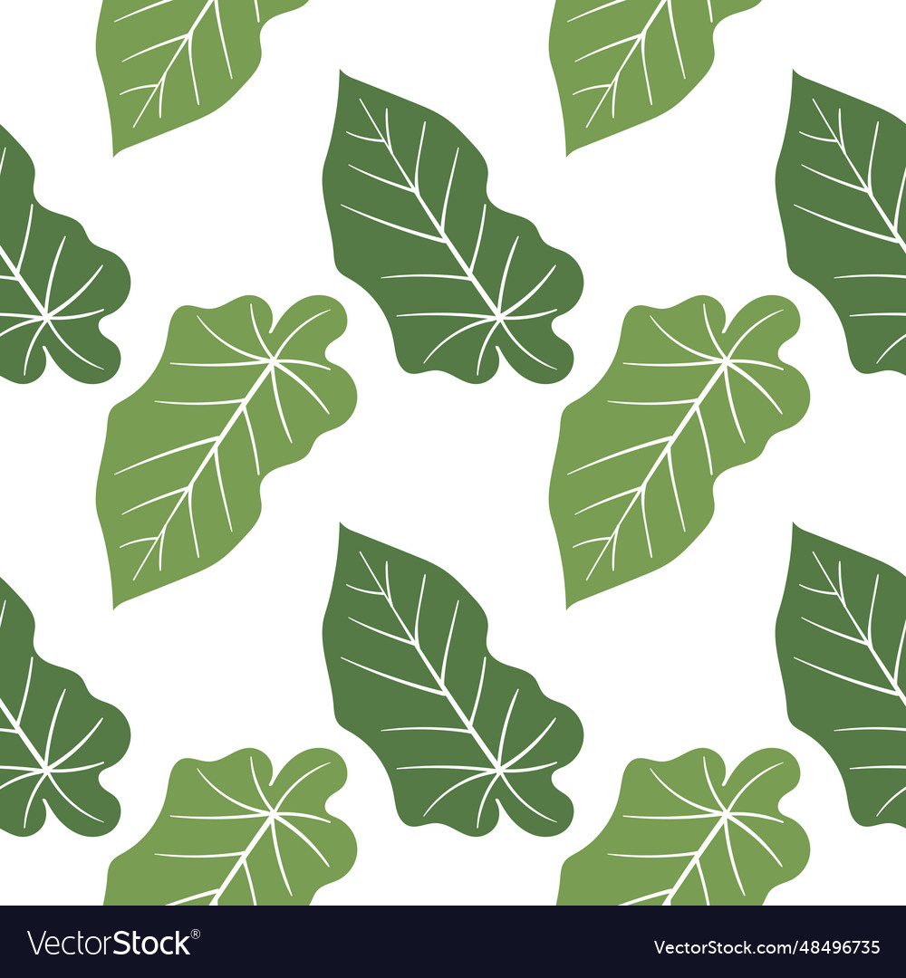 Leaf seamless pattern Vector Image Leaf seamless pattern