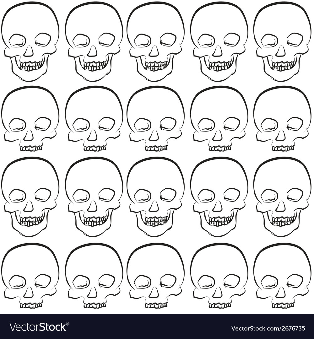 Seamless pattern of skull