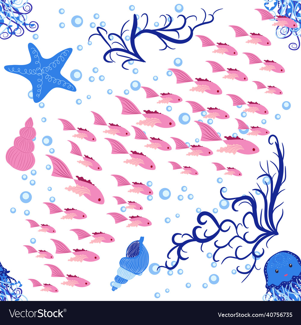 Seamless pattern with detailed transparent